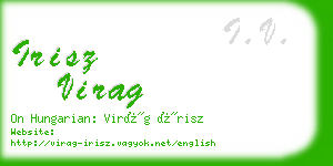 irisz virag business card